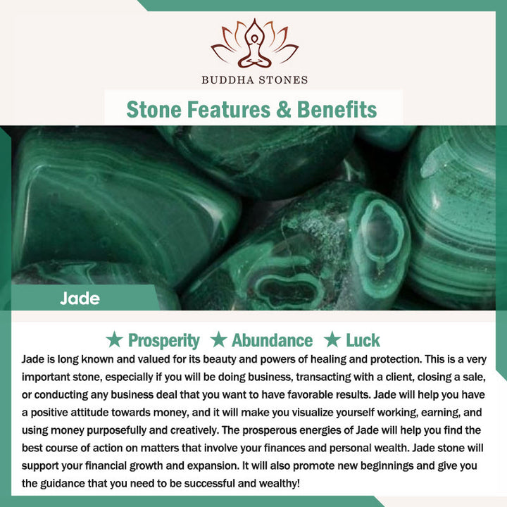 Braccialetto portafortuna con acchiappasogni in giada verde Buddha Stones e quadrifoglio