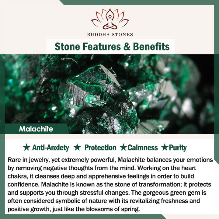 Orecchini pendenti Buddha Stones in argento sterling 925 con perle barocche naturali e malachite, saggezza curativa