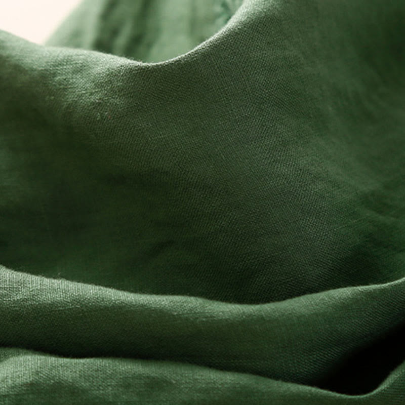 Pantaloni harem larghi con coulisse e tasche, motivo floreale in tinta unita con Buddha Stones - image 23