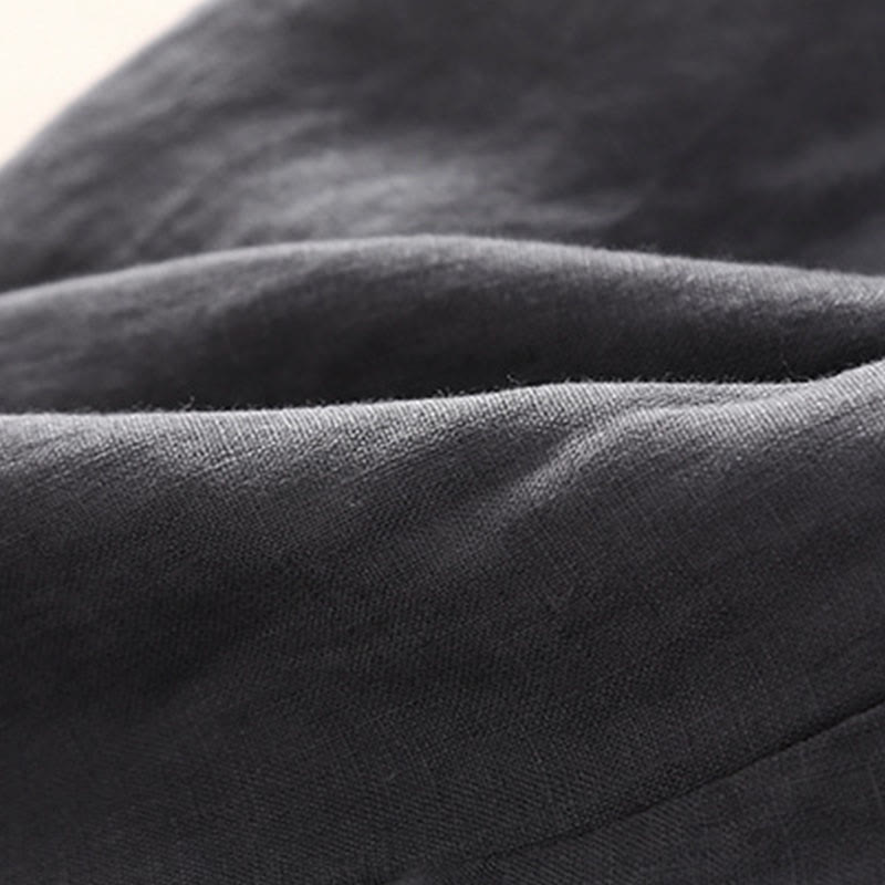 Pantaloni harem larghi con coulisse e tasche, motivo floreale in tinta unita con Buddha Stones - image 18