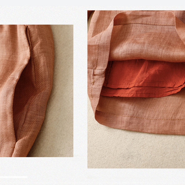 Pantaloni a gamba larga con coulisse in cotone e lino con stampa floreale Buddha Stones tasche a vita alta - image 19