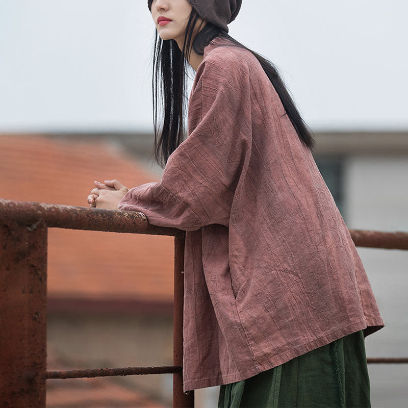 Cappotto con lacci e tie-dye con Buddha Stones , meditazione zen, giacca aperta sul davanti