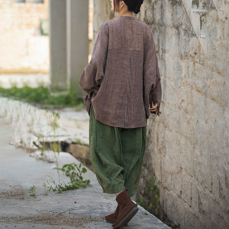 Giacca aperta sul davanti con maniche lunghe e bottoni a rana, motivo tie-dye Buddha Stones - image 25