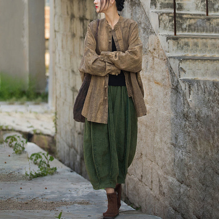 Giacca aperta sul davanti con maniche lunghe e bottoni a rana, motivo tie-dye Buddha Stones - image 3