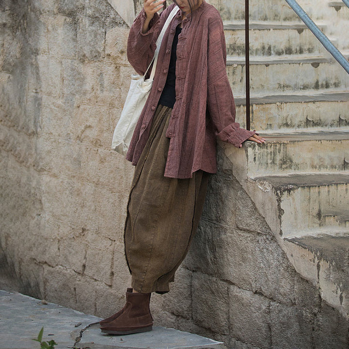 Giacca aperta sul davanti con maniche lunghe e bottoni a rana, motivo tie-dye Buddha Stones - image 31