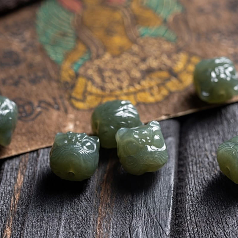 Buddha Stones Tibet naturale 108 Mala perline viola Bodhi Seed Hetian ciano giada rame Dorje braccialetto della pace