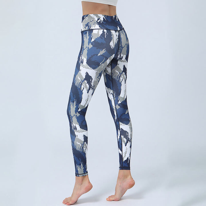 Buddha Stones Flowers Leaves Stampa Sport Fitness Yoga Leggings a vita alta Pantaloni da yoga da donna - image 2