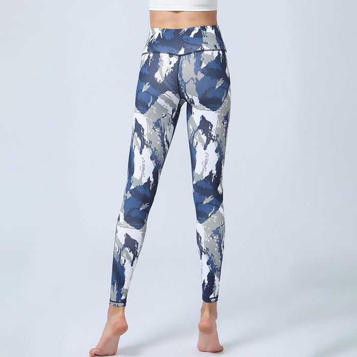 Buddha Stones Flowers Leaves Stampa Sport Fitness Yoga Leggings a vita alta Pantaloni da yoga da donna - image 3