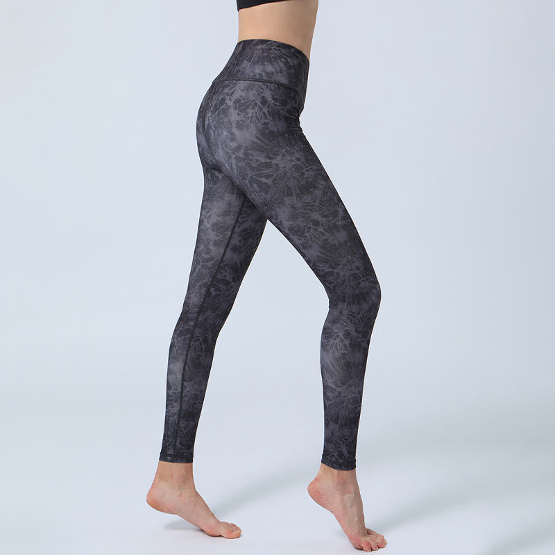 Buddha Stones Flowers Leaves Stampa Sport Fitness Yoga Leggings a vita alta Pantaloni da yoga da donna - image 6