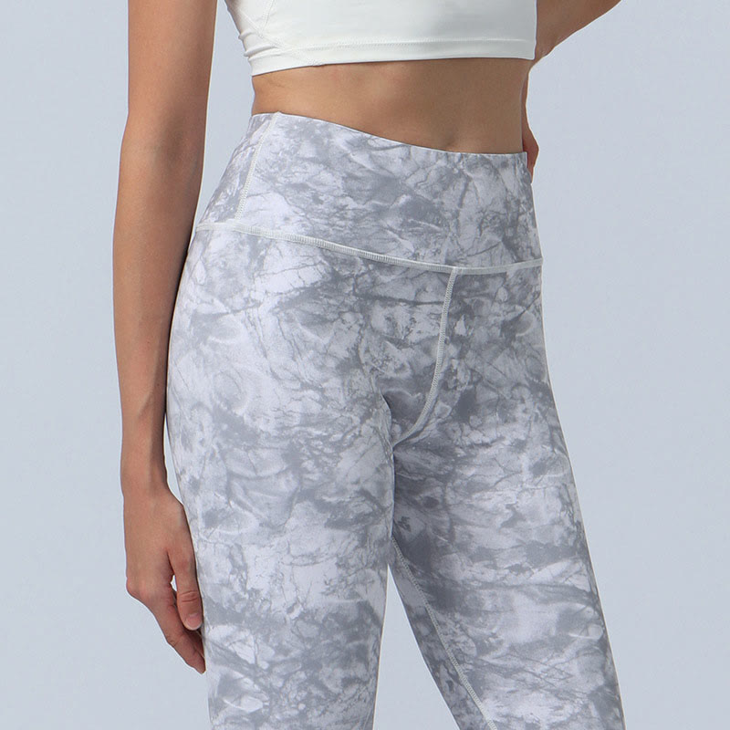 Buddha Stones Flowers Leaves Stampa Sport Fitness Yoga Leggings a vita alta Pantaloni da yoga da donna - image 18
