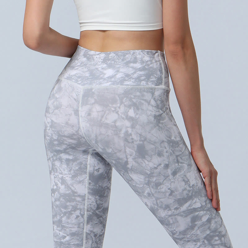 Buddha Stones Flowers Leaves Stampa Sport Fitness Yoga Leggings a vita alta Pantaloni da yoga da donna - image 19