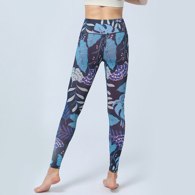 Leggings da yoga a vita alta con stampa Buddha Stones , per fitness e sport, da donna - image 12