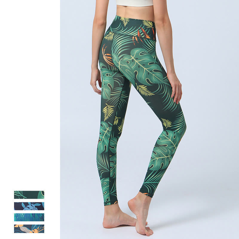 Leggings da yoga a vita alta con stampa Buddha Stones , per fitness e sport, da donna - image 4