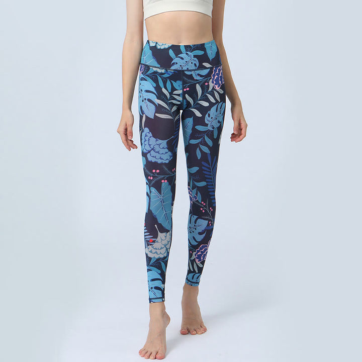 Leggings da yoga a vita alta con stampa Buddha Stones , per fitness e sport, da donna - image 11