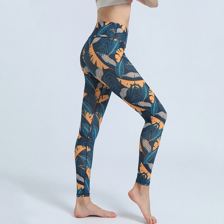 Leggings da yoga a vita alta con stampa Buddha Stones , per fitness e sport, da donna - image 15