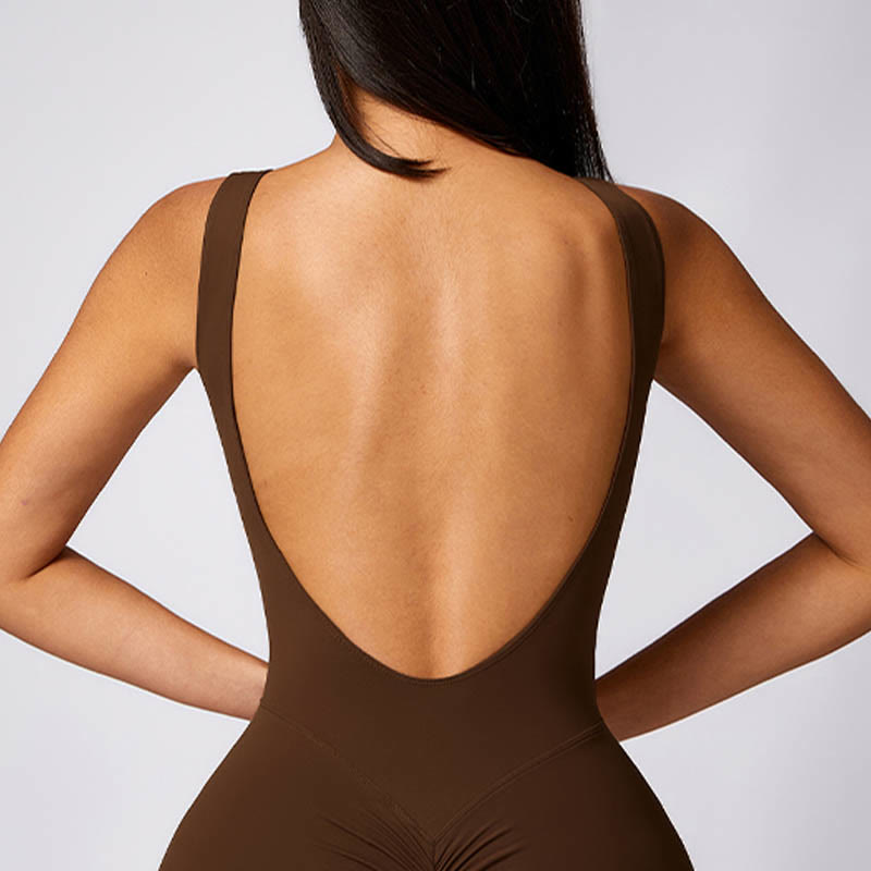 Buddha Stones Donna Casual Senza Maniche Tuta Pantaloni Svasati Sport Fitness Yoga Bodysuit - image 25