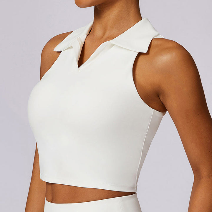 Canotta corta con colletto polo Buddha Stones , gonne da tennis, pantaloncini plissettati con tasca, abbigliamento sportivo per yoga - image 26