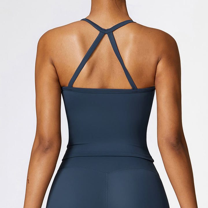 Canotta corta tinta unita Buddha Stones , pantaloncini a vita alta, abbigliamento sportivo per palestra e yoga - image 6