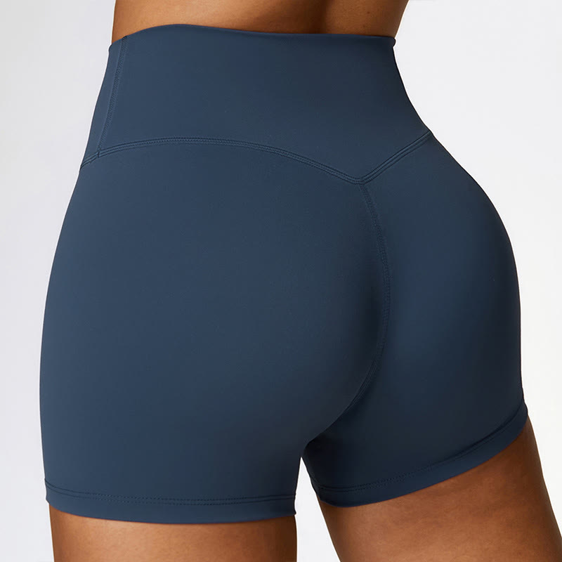 Canotta corta tinta unita Buddha Stones , pantaloncini a vita alta, abbigliamento sportivo per palestra e yoga - image 9