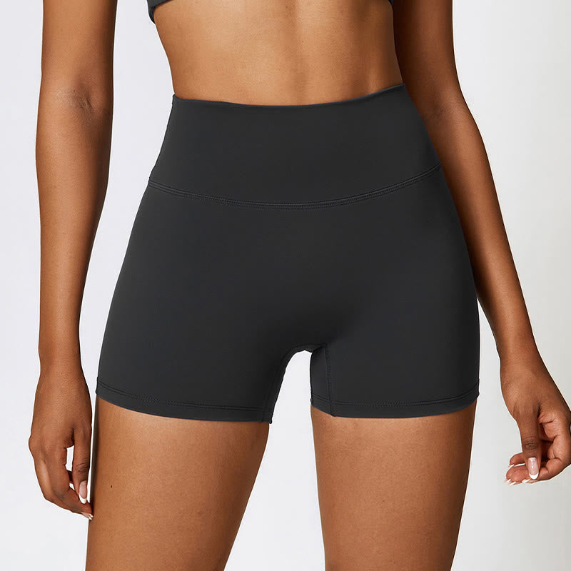 Canotta corta tinta unita Buddha Stones , pantaloncini a vita alta, abbigliamento sportivo per palestra e yoga - Nero - Pantaloncini - US8-10, UK/AU12-14, EU40-42 (XL) - image 20