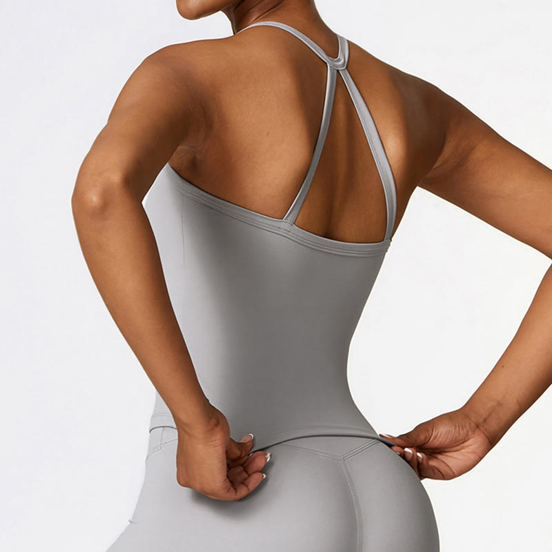 Canotta corta tinta unita Buddha Stones , pantaloncini a vita alta, abbigliamento sportivo per palestra e yoga - image 26