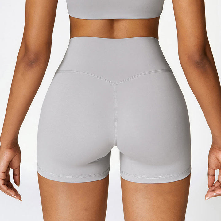 Canotta corta tinta unita Buddha Stones , pantaloncini a vita alta, abbigliamento sportivo per palestra e yoga