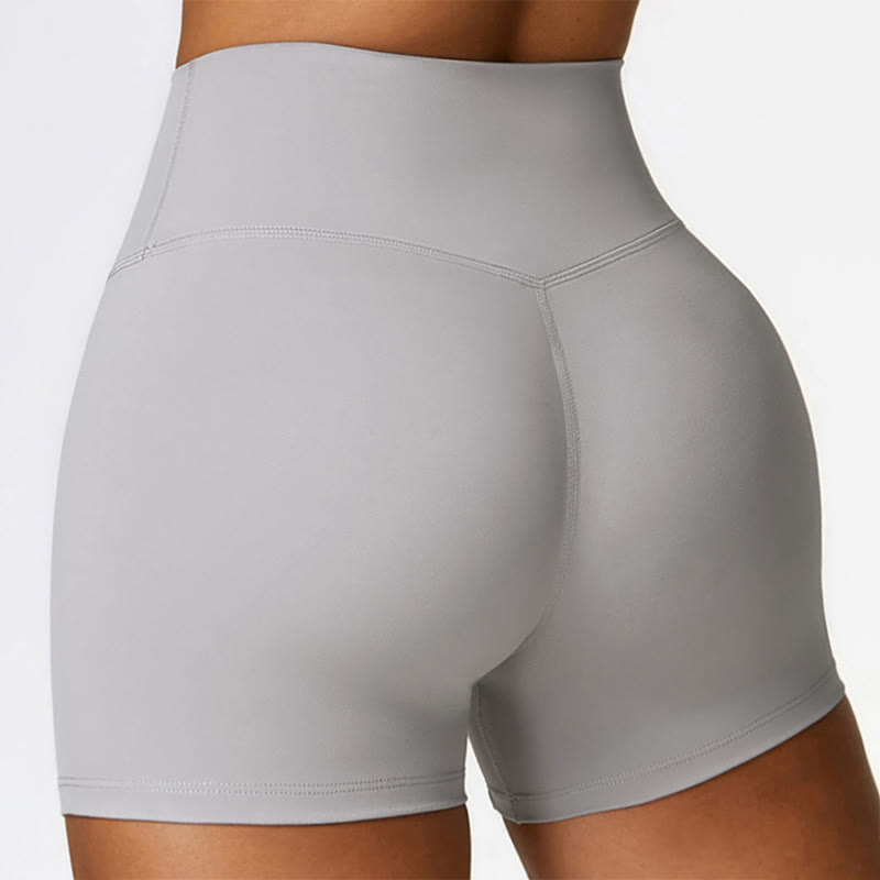 Canotta corta tinta unita Buddha Stones , pantaloncini a vita alta, abbigliamento sportivo per palestra e yoga