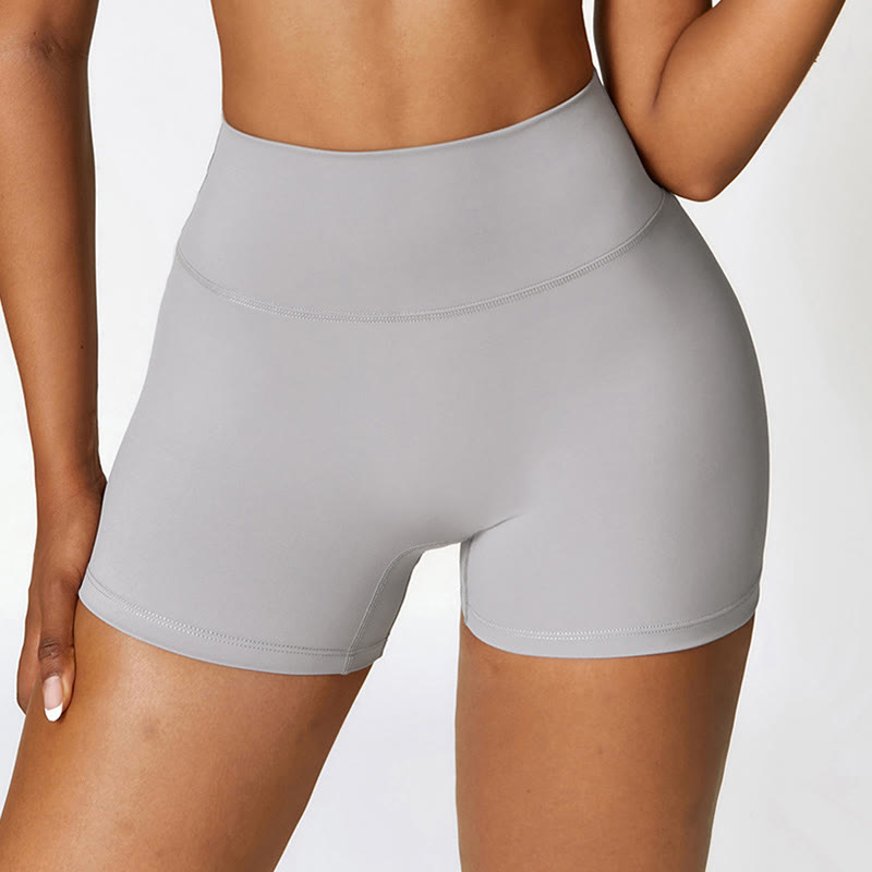 Canotta corta tinta unita Buddha Stones , pantaloncini a vita alta, abbigliamento sportivo per palestra e yoga