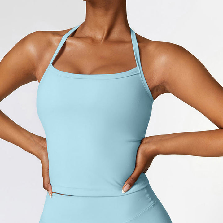 Canotta corta tinta unita Buddha Stones , pantaloncini a vita alta, abbigliamento sportivo per palestra e yoga - Blu - Superiore - US8-10, UK/AU12-14, EU40-42 (XL) - image 37