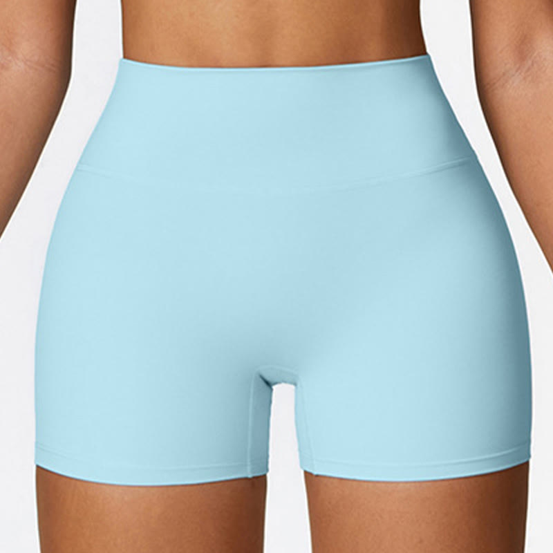 Canotta corta tinta unita Buddha Stones , pantaloncini a vita alta, abbigliamento sportivo per palestra e yoga