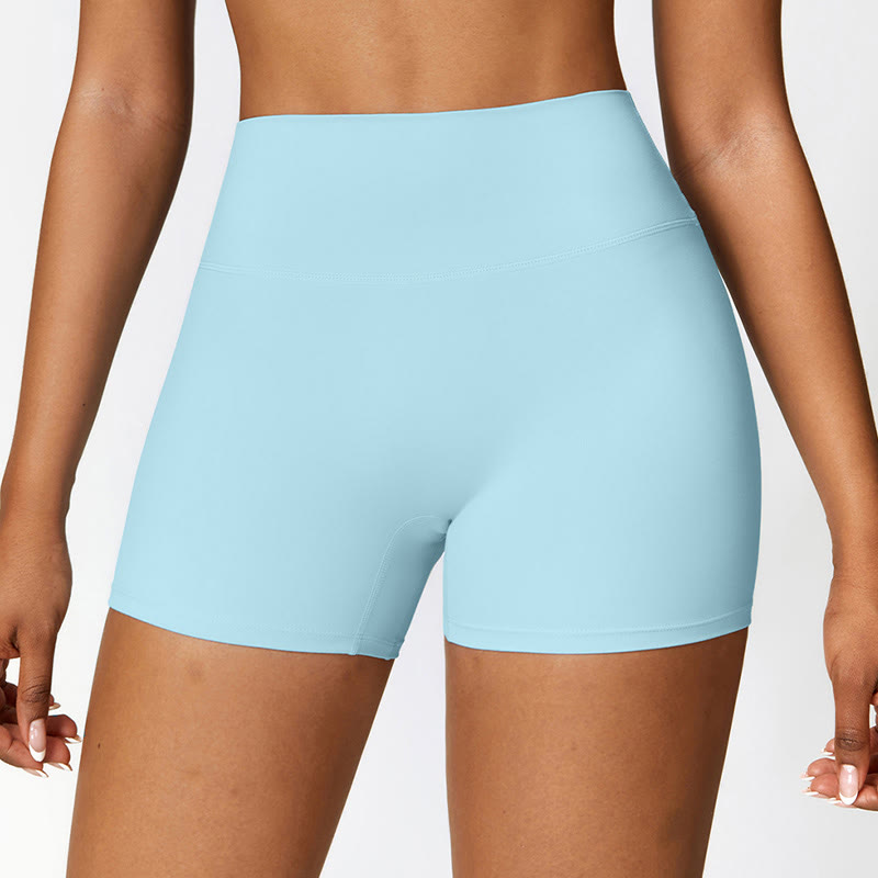 Canotta corta tinta unita Buddha Stones , pantaloncini a vita alta, abbigliamento sportivo per palestra e yoga - Blu - Pantaloncini - US8-10, UK/AU12-14, EU40-42 (XL) - image 42