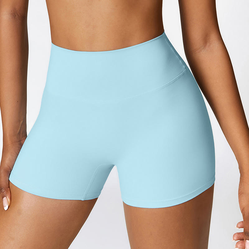 Canotta corta tinta unita Buddha Stones , pantaloncini a vita alta, abbigliamento sportivo per palestra e yoga