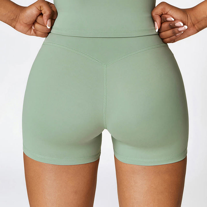 Canotta corta tinta unita Buddha Stones , pantaloncini a vita alta, abbigliamento sportivo per palestra e yoga - image 60