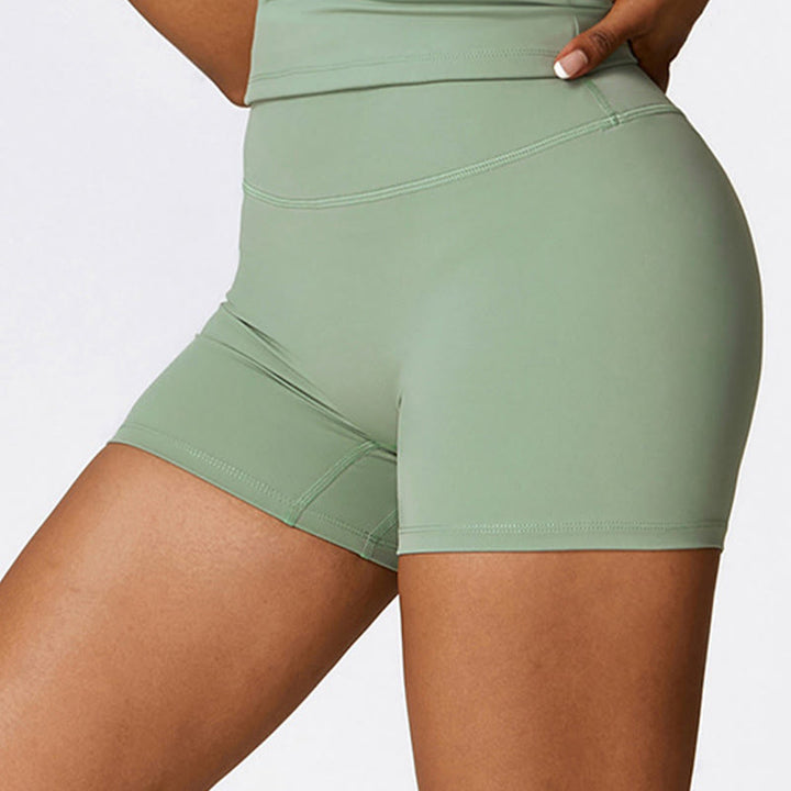 Canotta corta tinta unita Buddha Stones , pantaloncini a vita alta, abbigliamento sportivo per palestra e yoga - image 57