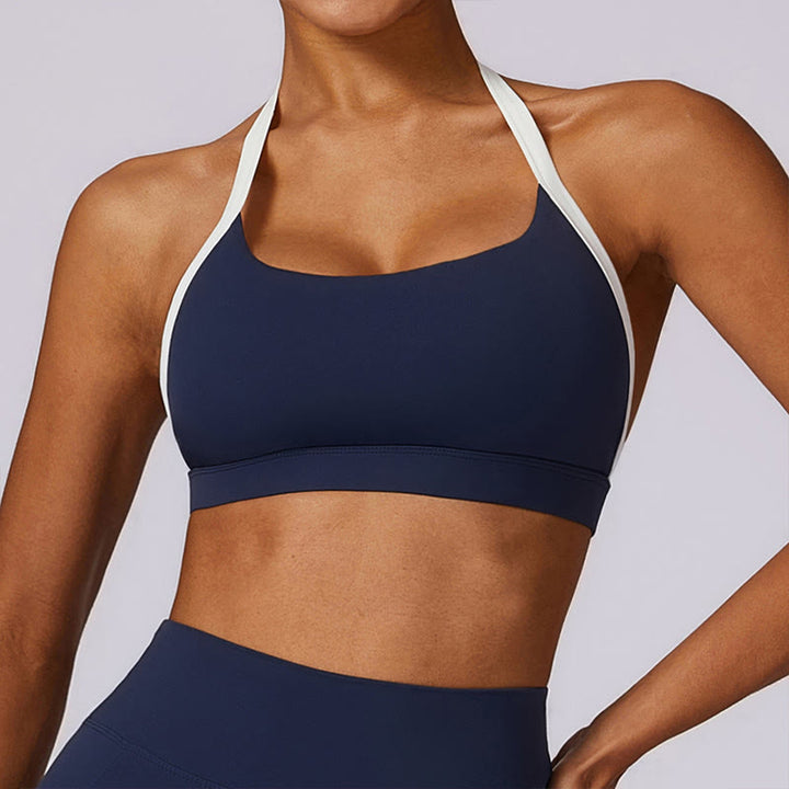 Buddha Stones reggiseno con scollo all'americana tinta unita, manica lunga, canotta corta, pantaloni, sport, fitness, palestra, yoga, outfit