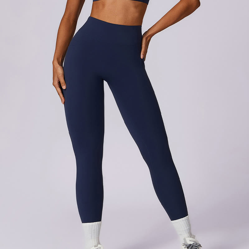 Buddha Stones reggiseno con scollo all'americana tinta unita, manica lunga, canotta corta, pantaloni, sport, fitness, palestra, yoga, outfit - image 14