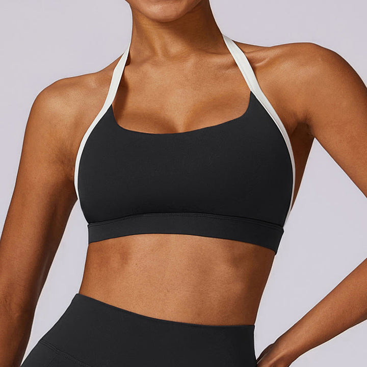 Buddha Stones reggiseno con scollo all'americana tinta unita, manica lunga, canotta corta, pantaloni, sport, fitness, palestra, yoga, outfit