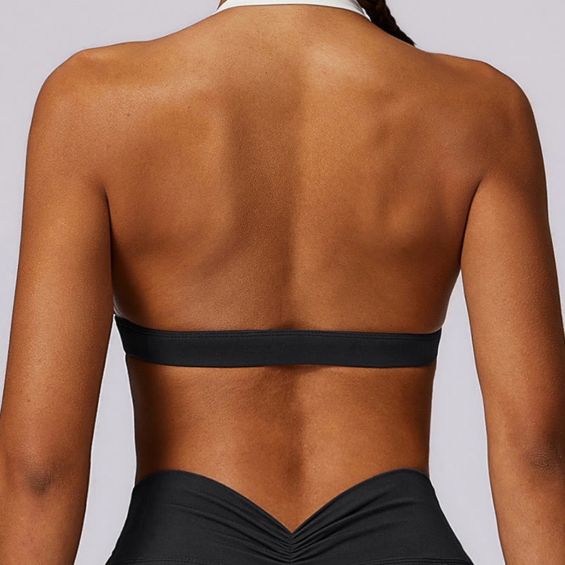 Buddha Stones reggiseno con scollo all'americana tinta unita, manica lunga, canotta corta, pantaloni, sport, fitness, palestra, yoga, outfit