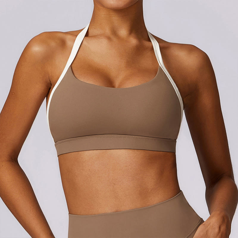 Buddha Stones reggiseno con scollo all'americana tinta unita, manica lunga, canotta corta, pantaloni, sport, fitness, palestra, yoga, outfit