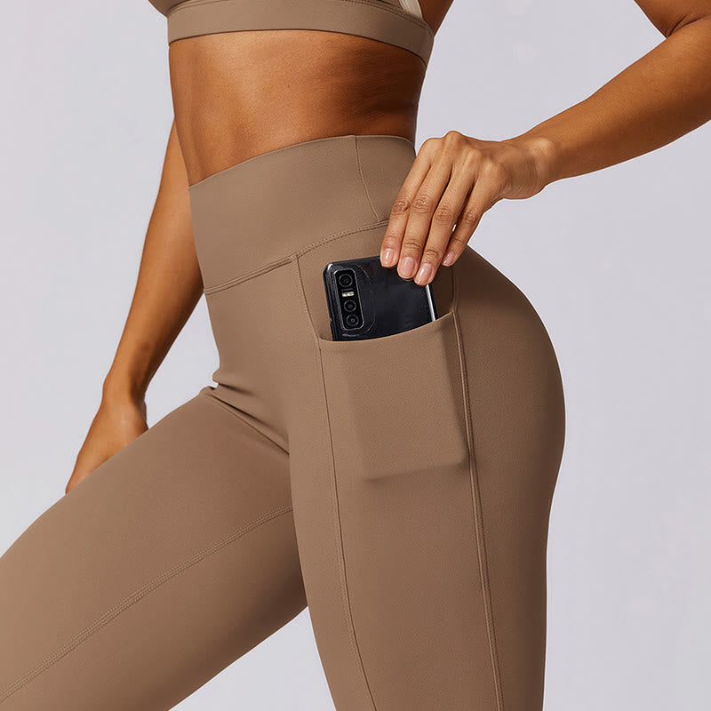 Buddha Stones reggiseno con scollo all'americana tinta unita, manica lunga, canotta corta, pantaloni, sport, fitness, palestra, yoga, outfit - image 51