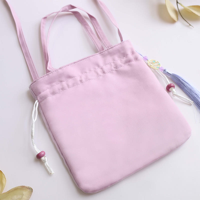 Buddha Stones Suzhou Ricamo Loto Cervo Epiphyllum Peonia Coniglio Cotone Lino Tote Borsa A Tracolla Borsa A Tracolla Borsa A Mano - image 10