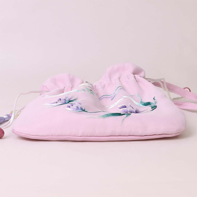 Buddha Stones Suzhou Ricamo Loto Cervo Epiphyllum Peonia Coniglio Cotone Lino Tote Borsa A Tracolla Borsa A Tracolla Borsa A Mano - image 11