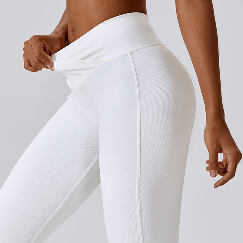 Canotta senza maniche Buddha Stones Crop Pantaloni svasati Sport Fitness Yoga