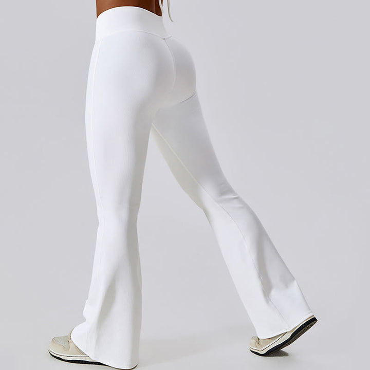 Canotta senza maniche Buddha Stones Crop Pantaloni svasati Sport Fitness Yoga