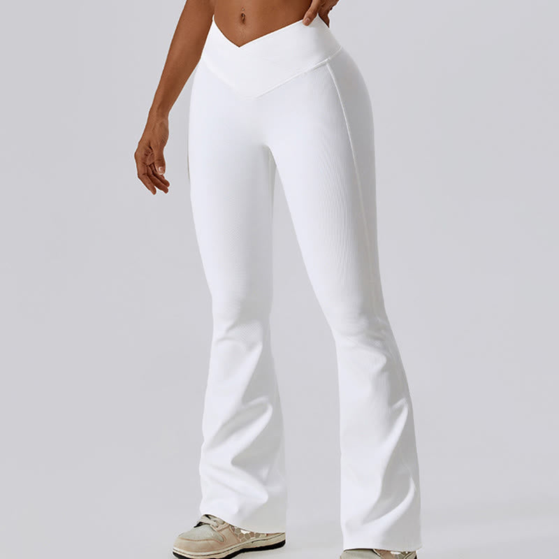 Canotta senza maniche Buddha Stones Crop Pantaloni svasati Sport Fitness Yoga