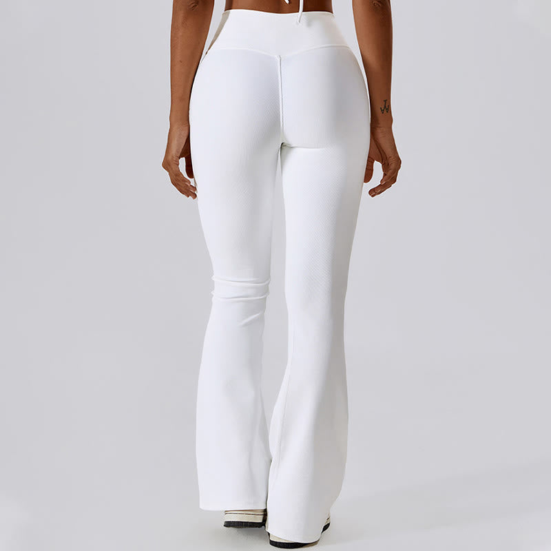 Canotta senza maniche Buddha Stones Crop Pantaloni svasati Sport Fitness Yoga