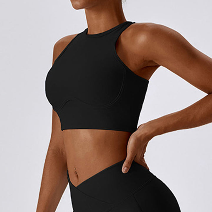 Canotta senza maniche Buddha Stones Crop Pantaloni svasati Sport Fitness Yoga
