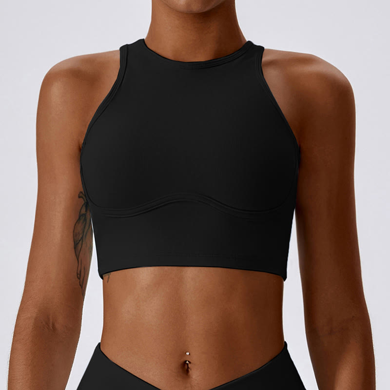 Canotta senza maniche Buddha Stones Crop Pantaloni svasati Sport Fitness Yoga