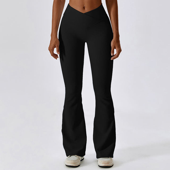 Canotta senza maniche Buddha Stones Crop Pantaloni svasati Sport Fitness Yoga