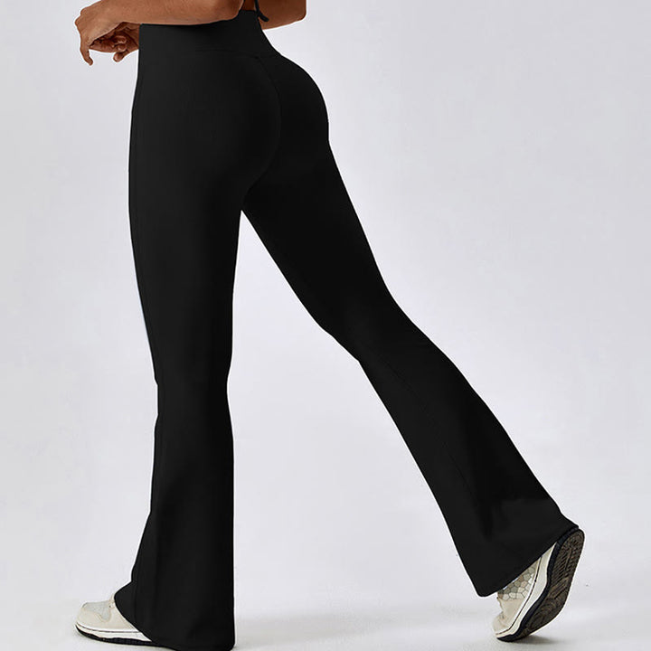Canotta senza maniche Buddha Stones Crop Pantaloni svasati Sport Fitness Yoga